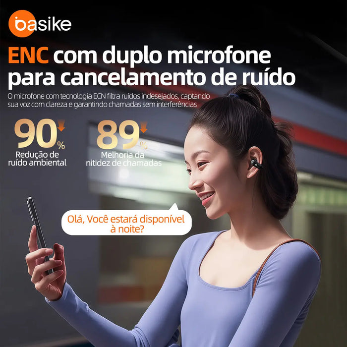 Fone de Ouvido Basike Ba FON 233 Bluetooth Ipx6 40 Horas Enc - Basike Brasil Oficial