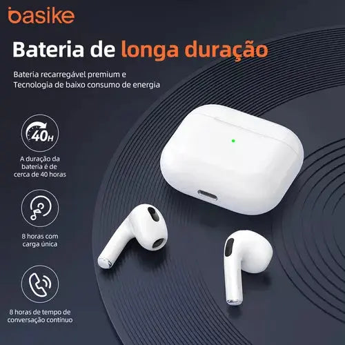 Fone de Ouvido Basike Ba FON 9856 Bluetooth 5.4 Compativel Sem Fio - Basike Brasil Oficial