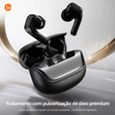 Fone de Ouvido Basike Ba FON 224 Bluetooth 5.4 Buds 60 Horas de Bateria Redução de Ruído