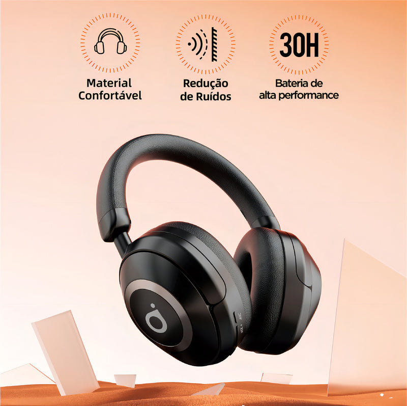Fone de Ouvido Basike Ba FON 113 Bluetooth Com Redução de Ruido 30 Horas de Bateria