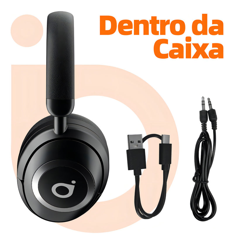 Fone de Ouvido Basike Ba FON 113 Bluetooth Com Redução de Ruido 30 Horas de Bateria