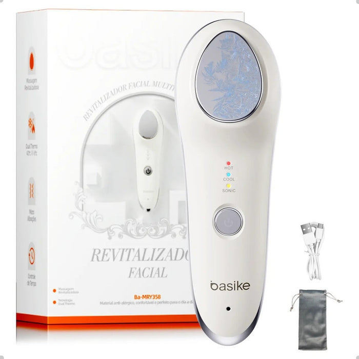 Aparelho de Mesoterapia Facial e Corporal Basike MRY 358 Radiofrequência Quente e Fria Bivolt Basike
