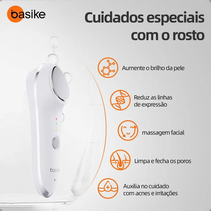 Aparelho de Mesoterapia Facial e Corporal Basike MRY 358 Radiofrequência Quente e Fria Bivolt Basike