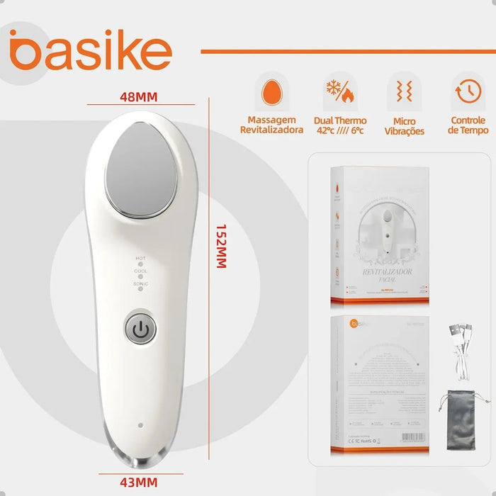 Aparelho de Mesoterapia Facial e Corporal Basike MRY 358 Radiofrequência Quente e Fria Bivolt Basike