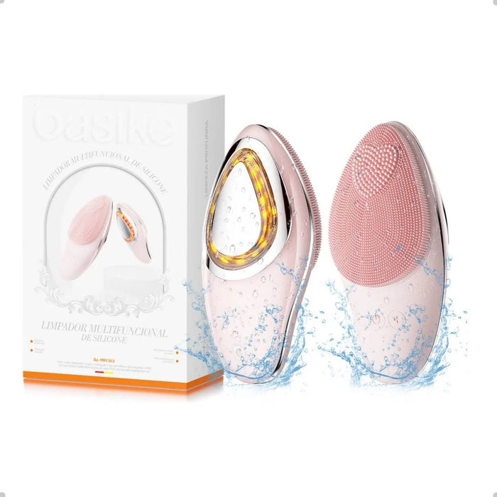 Escova de Limpeza Facial Elétrica Basike MRY 363 4 em 1 LED Massageador Esfoliante Recarregável USB Basike Brasil Oficial