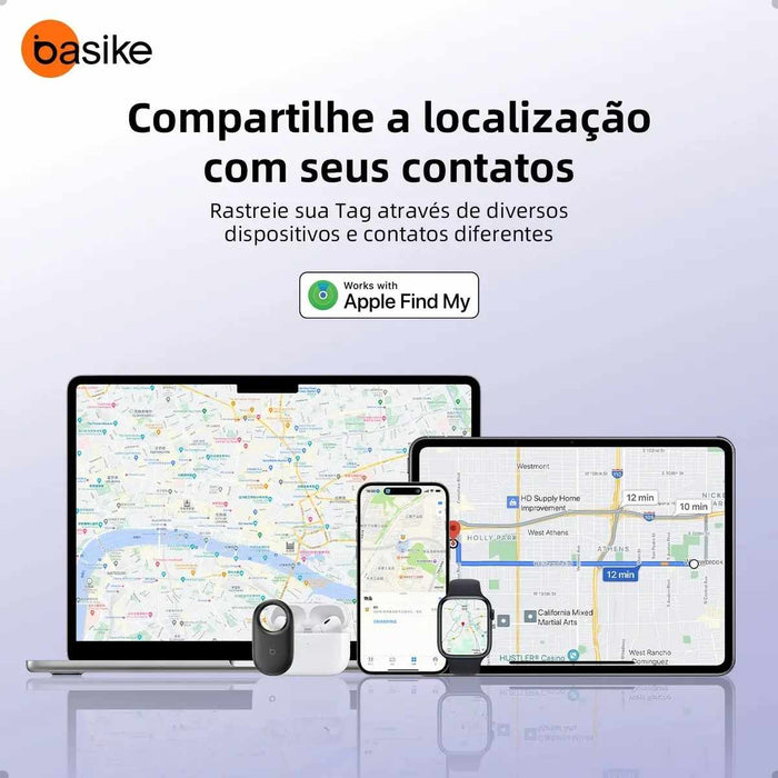 Rastreador Smart Basike DW 348 Tag Localizador Bluetooth Compatível Estilo Chaveiro Basike Brasil Oficial