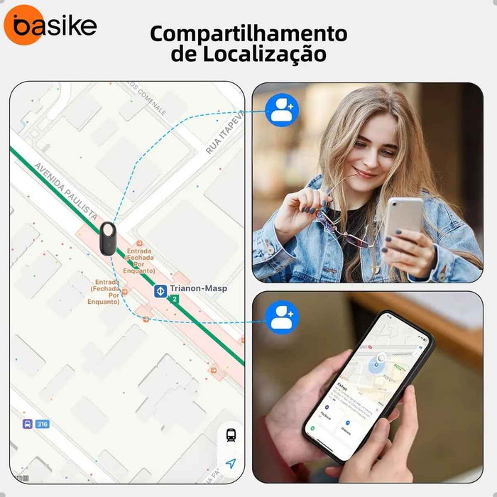 Rastreador Smart Basike DW 348 Tag Localizador Bluetooth Compatível Estilo Chaveiro Basike Brasil Oficial