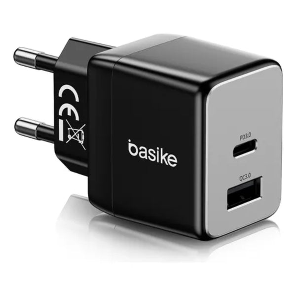 Carregador Basike Ba CAR 071 30W Turbo Tipo-C e USB Rápido