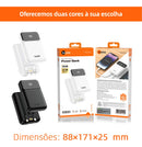 Carregador Power Bank Basike Ba POW 077 10.000mAh Portátil Turbo Com 3 Cabos