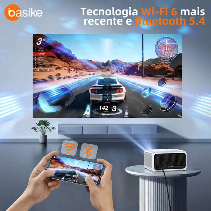 Projetor Basike Ba TY 217 28000 lm Smart HD Portátil Wifi Mini Som Dolby Smart TV - Basike Brasil Oficial