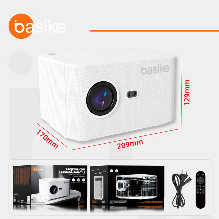 Projetor Basike Ba TY 163 HD 1080p Com Wifi Dual Band Com Foco automatico Bluetooth 20.000 Lumens. - Basike Brasil Oficial