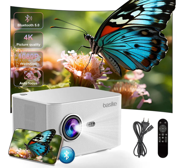 Projetor Basike Ba TY 163 HD 1080p Com Wifi Dual Band Com Foco automatico Bluetooth 20.000 Lumens. - Basike Brasil Oficial