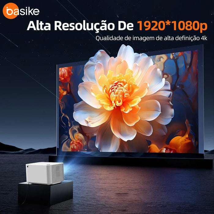 Projetor Basike Ba TY 163 HD 1080p Com Wifi Dual Band Com Foco automatico Bluetooth 20.000 Lumens. - Basike Brasil Oficial