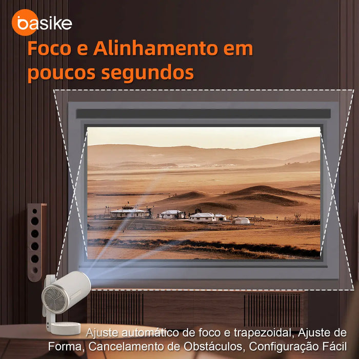 Projetor Basike Ba TY 216 HD Android 12 Wifi 6 Full 1080p 12000 lm ANSI - Basike Brasil Oficial