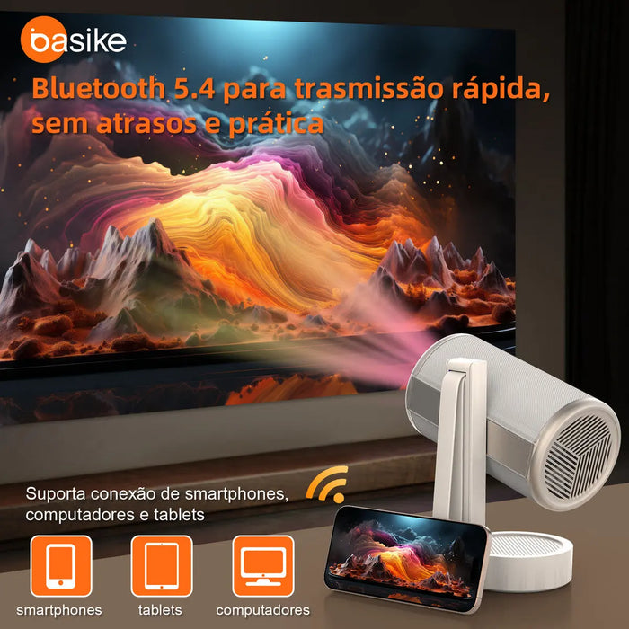 Projetor Basike Ba TY 216 HD Android 12 Wifi 6 Full 1080p 12000 lm ANSI - Basike Brasil Oficial