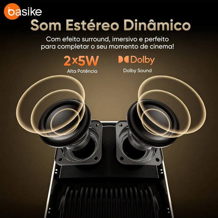 Projetor Basike Ba TY 268 Wi-Fi Ultra HD com Foco Automático Android 11 - Basike Brasil Oficial