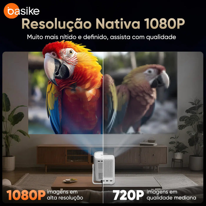 Projetor Basike Ba TY 268 Wi-Fi Ultra HD com Foco Automático Android 11 - Basike Brasil Oficial