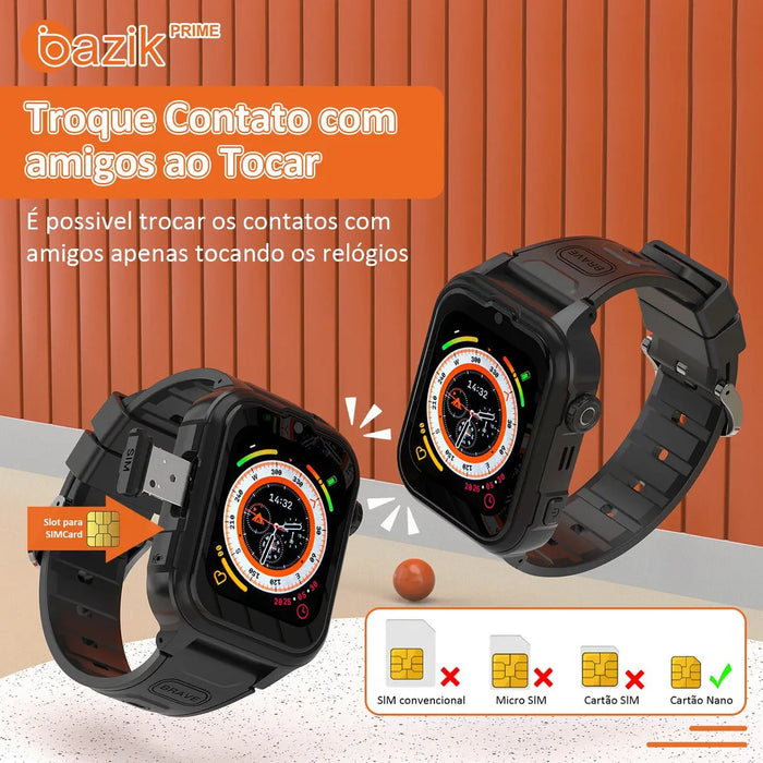 Smartwatch Basike S30 Kids 4G Com GPS Wifi e Câmera Modelo Infantil - Basike Brasil Oficial