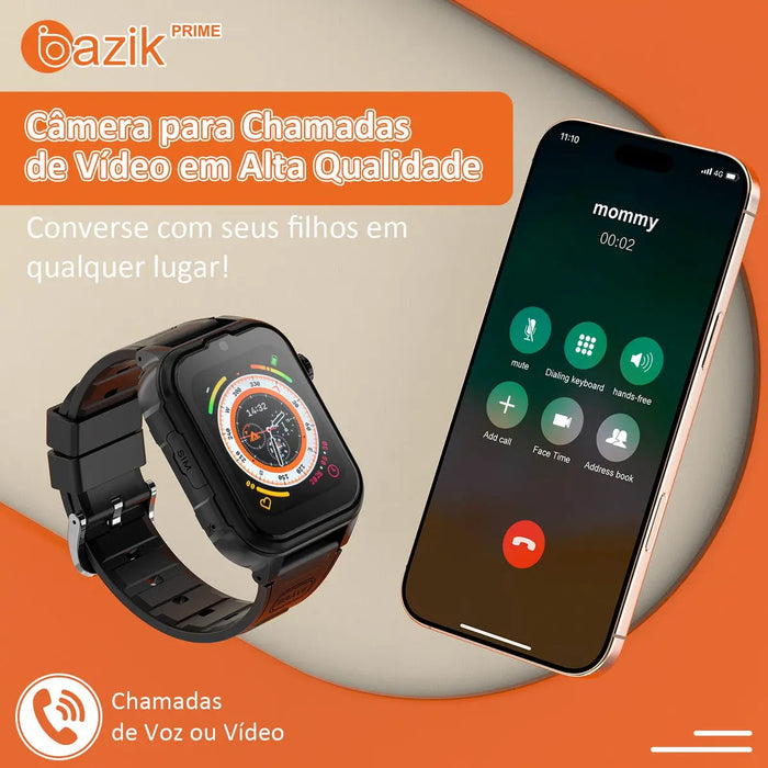 Smartwatch Basike S30 Kids 4G Com GPS Wifi e Câmera Modelo Infantil - Basike Brasil Oficial