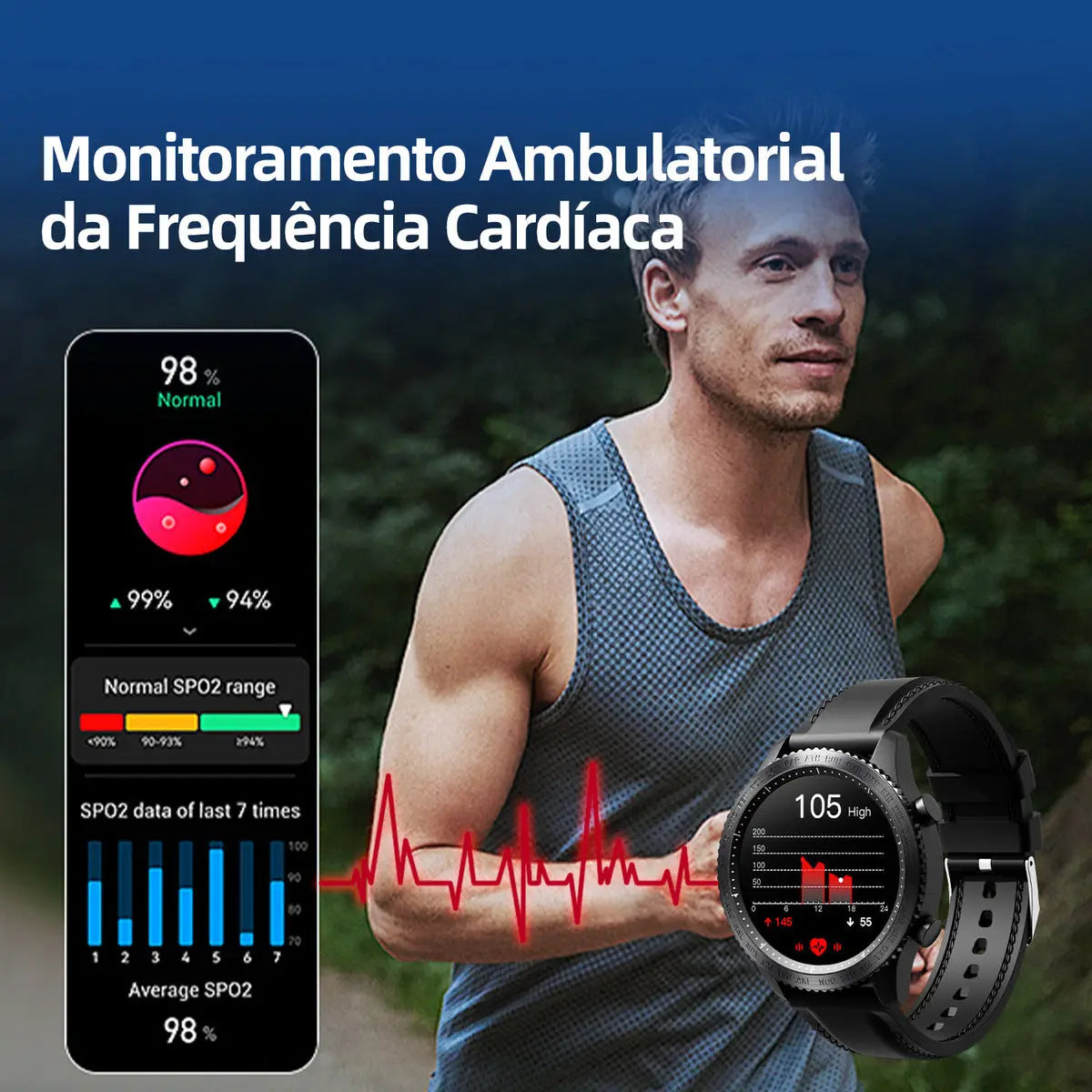Smartwatch Bazik Prime W93 PRO MAX com tela Super AMOLED 1,39