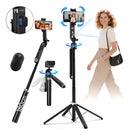 Tripé Bastão Basike Ba SPO 256 Inteligente 1,80m Rasteramento Facial 360º