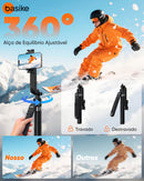 Tripé Bastão Basike Ba SPO 256 Inteligente 1,80m Rasteramento Facial 360º
